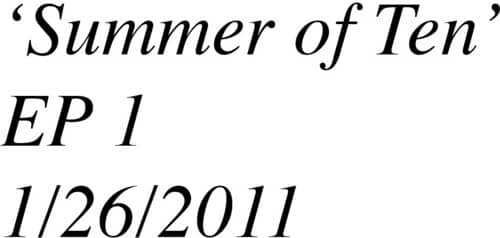 Summer of Ten + Je T'aime (New LP)